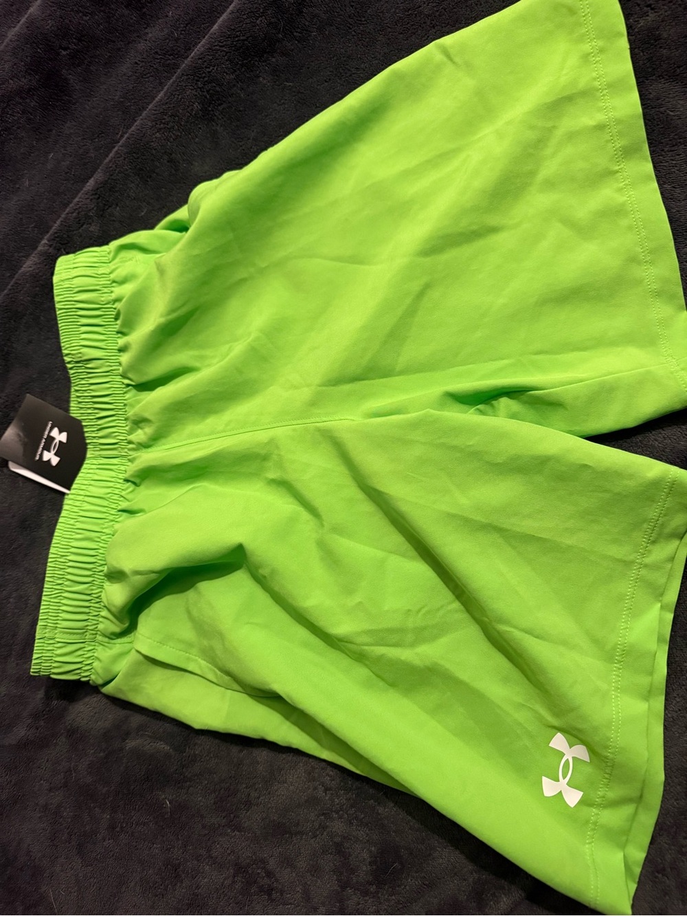 Under Armour Neon Green Kids Athletic Shorts